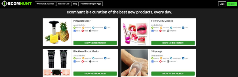 Ecomhunt giúp tối ưu nghiên cứu sản phẩm