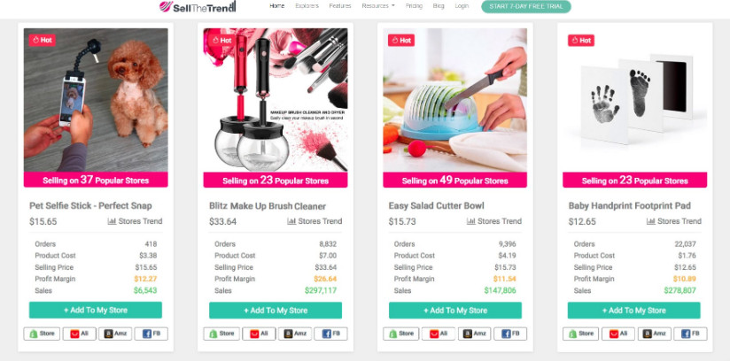 Giao diện của Sell The Trend